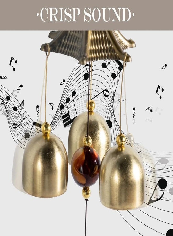 WARMINGO DE Wind Chime for Home Balcony & Garden | 3 Bells Sun Design Hanging | Good Luck Vastu Feng Shui Bell Perfect for Gifting & Decor - Image 2